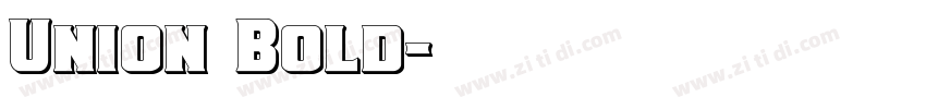 Union Bold字体转换